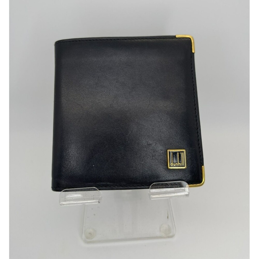 Dunhill Logo Leather Bifold Wallet Black – Authentic Men's Wallet/83